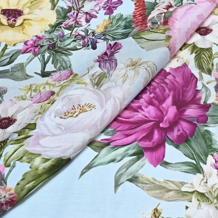 Premium Multicolor Muslin Digital Print Fabric - 000844-10