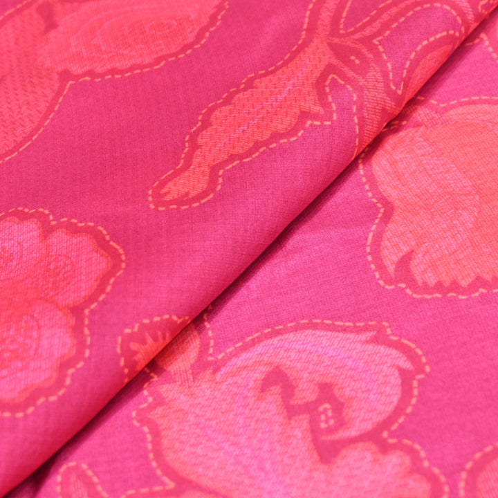 Multicolor Muslin Digital Print Fabric-KTP44-24
