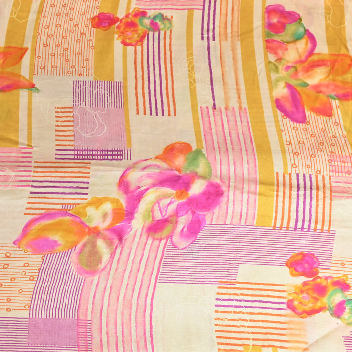 Bemberg Satin Digital Print Fabric– Soft Luxury Designer Satin Fabric 001333-03