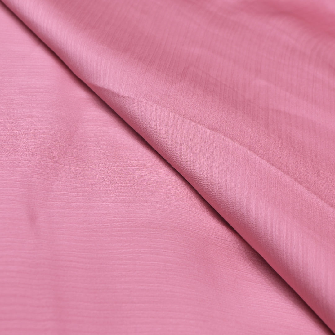 Dull Pink Colour Satin Chiffon Fabrics