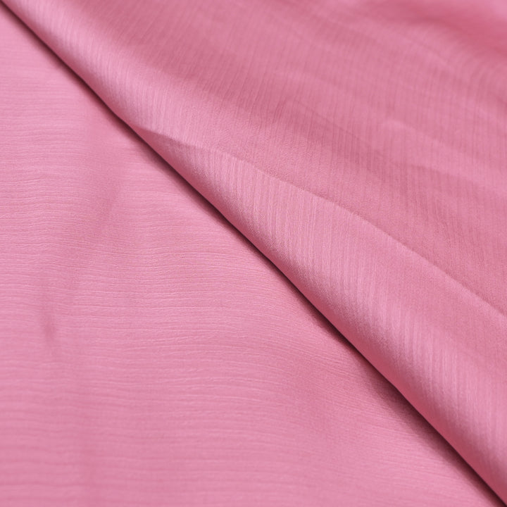 Dull Pink Colour Satin Chiffon Fabrics