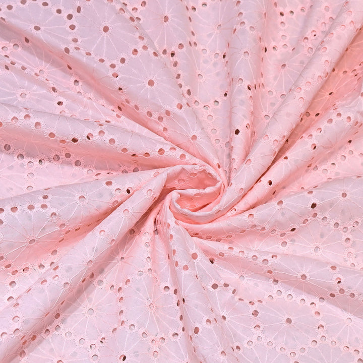 Cotton Chikan Cutwork Fabric- Lightweight Designer Embroidery Fabric- GF8993-1