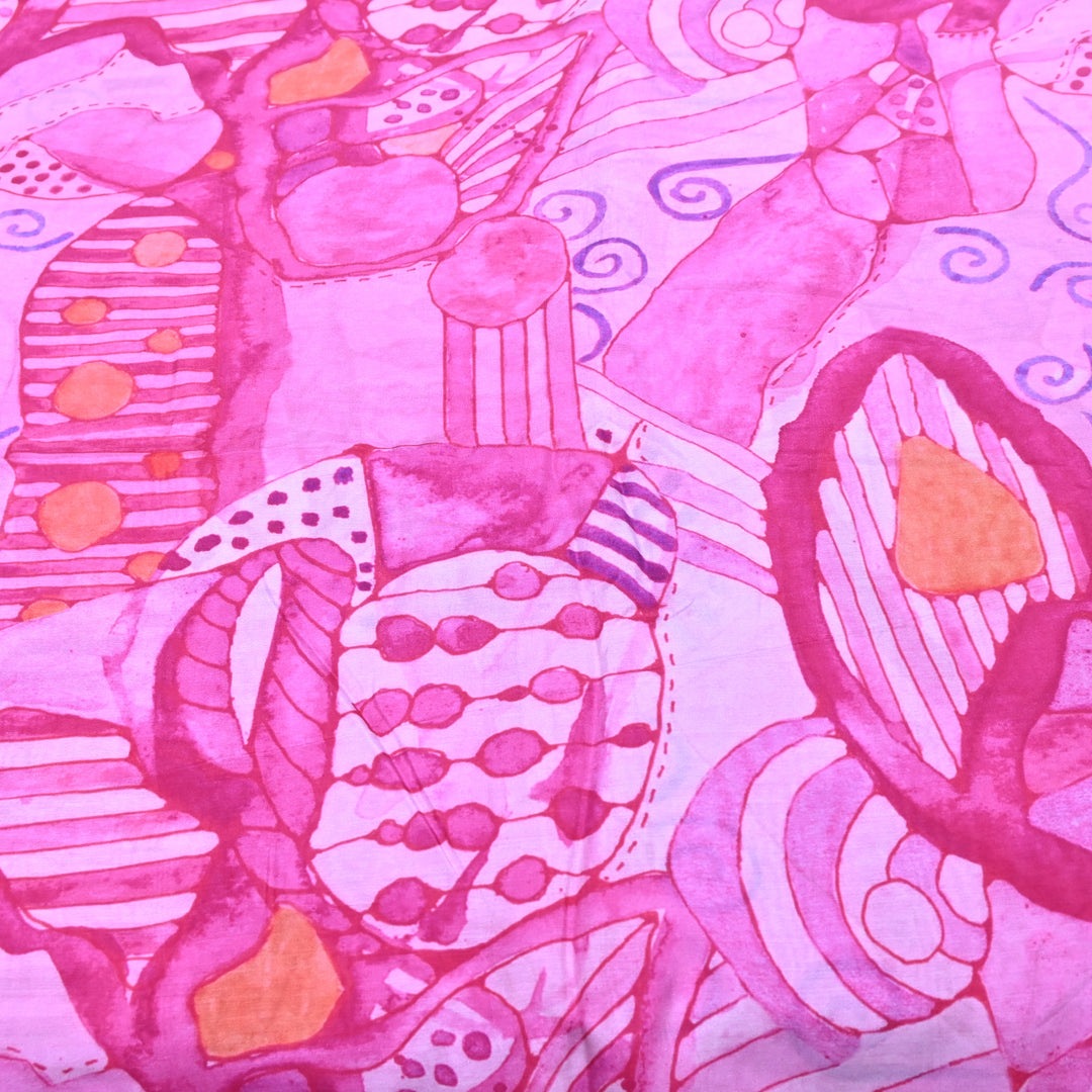 Multicolor Muslin Digital Print Fabric-KTP44-25