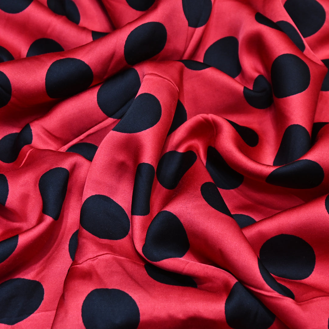 Modal Satin Digital Print Fabric  – Soft Luxury Printed Satin Fabric-001416-12