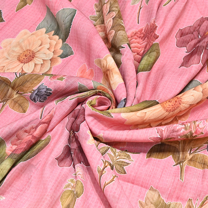 Multi Color Crush Muslin Digital Print Fabric – Soft Designer Muslin Print Fabric- COO145-3