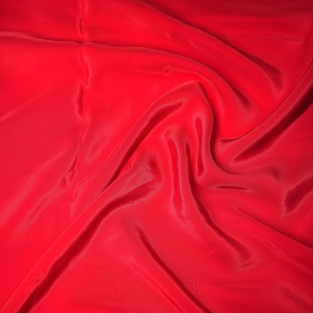 Imperial Red Colour Shisha Crape Fabrics