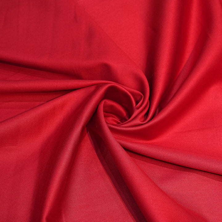 Red Colour Arvind Glace Cotton Fabrics