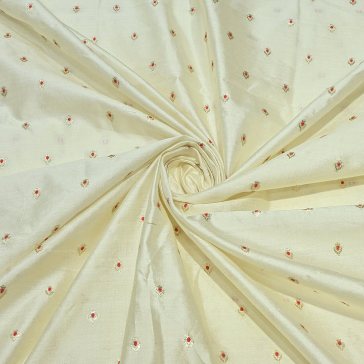 Chiniya Silk Dyeable Meena Buti Fabric