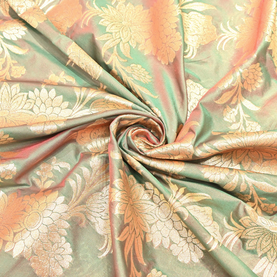 Katan Silk Zari Jaal Brocade Fabrics