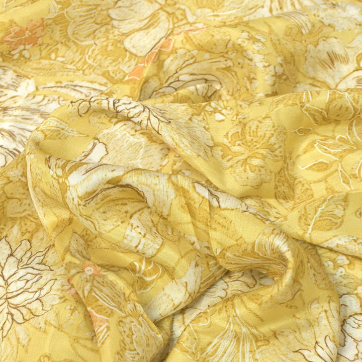 Floral Bamberg Satin Digital Print Fabrics