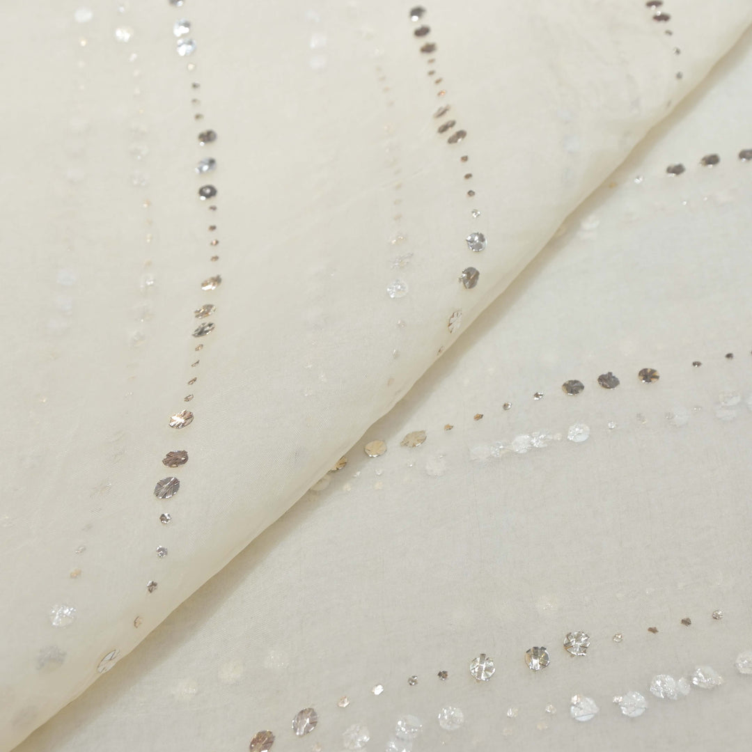28gm Organza Mukaish Hand Work Fabrics