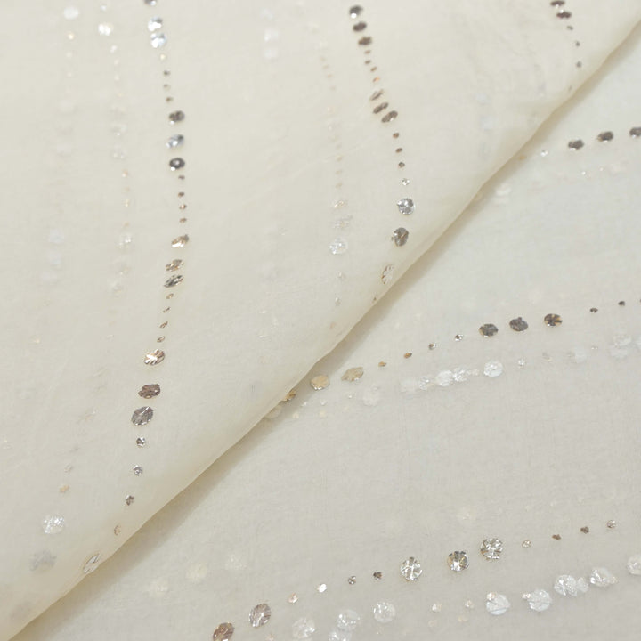 28gm Organza Mukaish Hand Work Fabrics