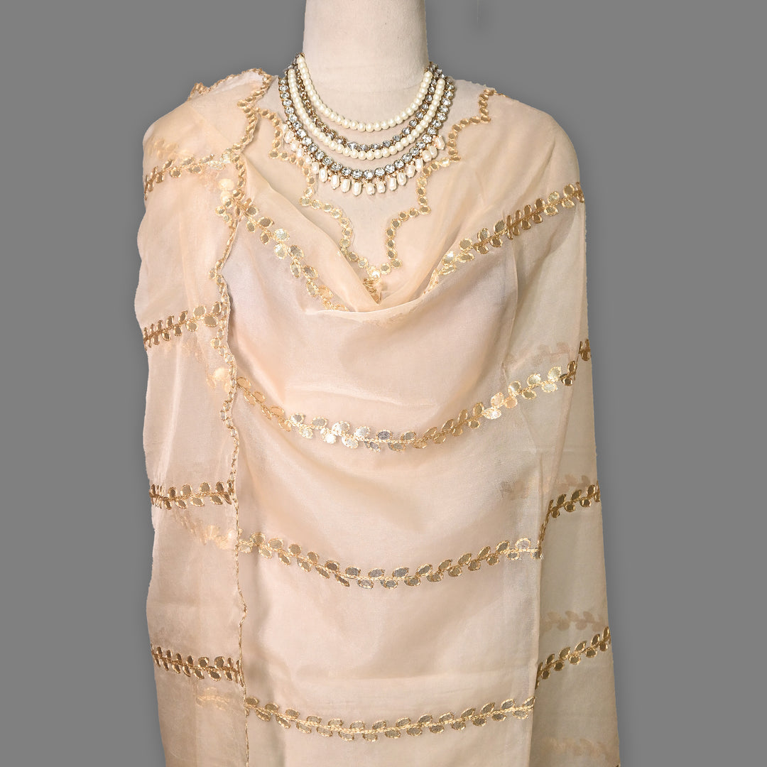 Organza Gota Patti Work Dupatta – Elegant Ethnic Dupatta for Women