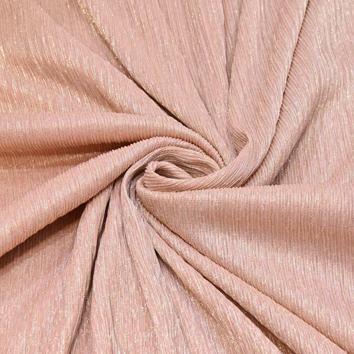 Nude Shade Crinkled Moonlight Fabric