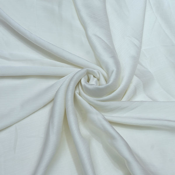 White Colour Satin Chiffon Fabrics