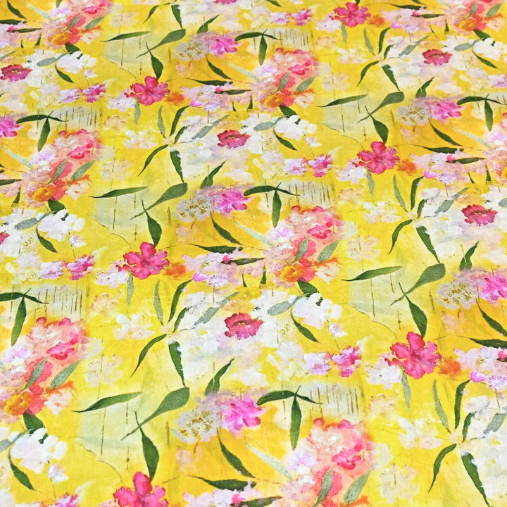 Designer Floral Cotton Digital Print Fabric-Soft Breathable Designer Cotton Fabric SNT165-8
