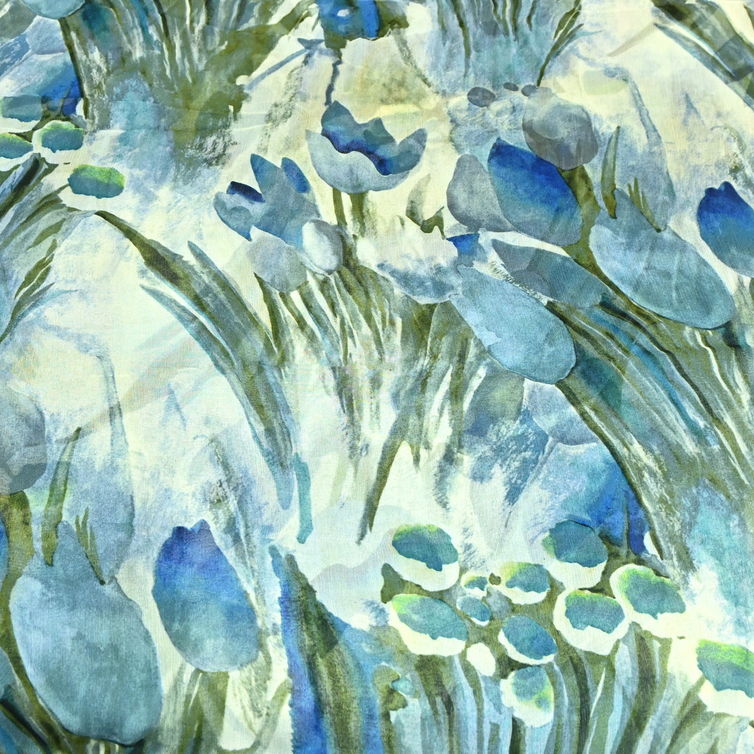 Designer Floral Cotton Digital Print Fabric-Soft Breathable Designer Cotton Fabric SNT165-15