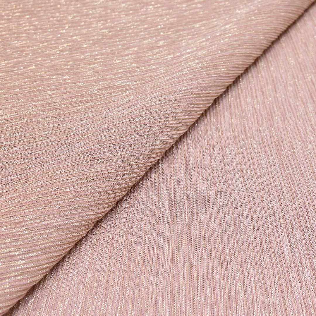 Nude Shade Crinkled Moonlight Fabric