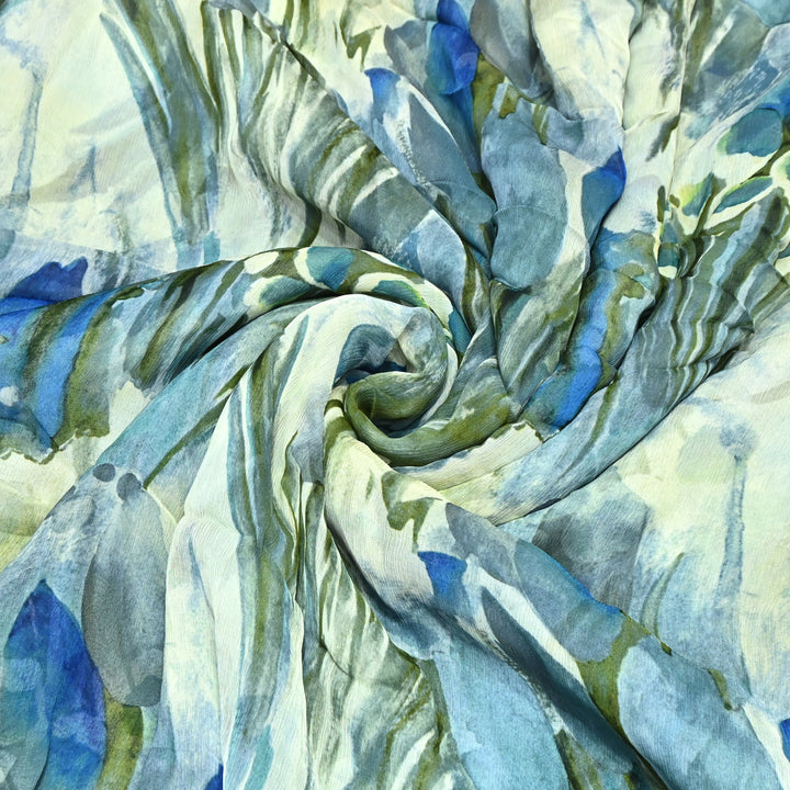 Designer Floral Cotton Digital Print Fabric-Soft Breathable Designer Cotton Fabric SNT165-15