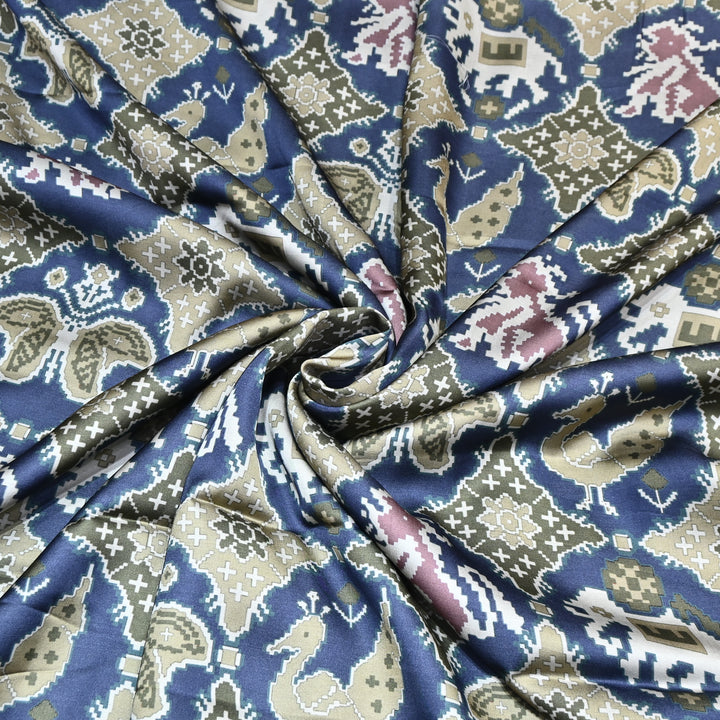 Modal Satin Digital Print Fabric  – Soft Luxury Printed Satin Fabric-001416-8