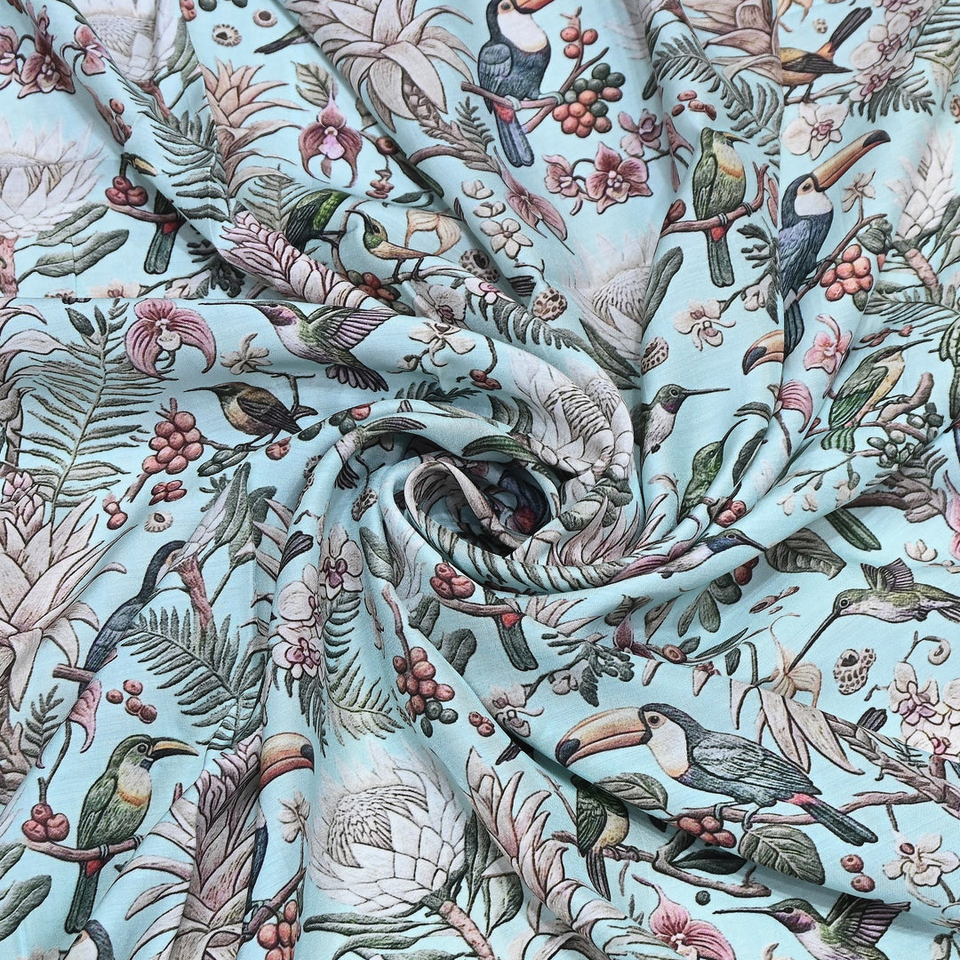 Premium Multicolor Muslin Digital Print Fabric - 000844-8
