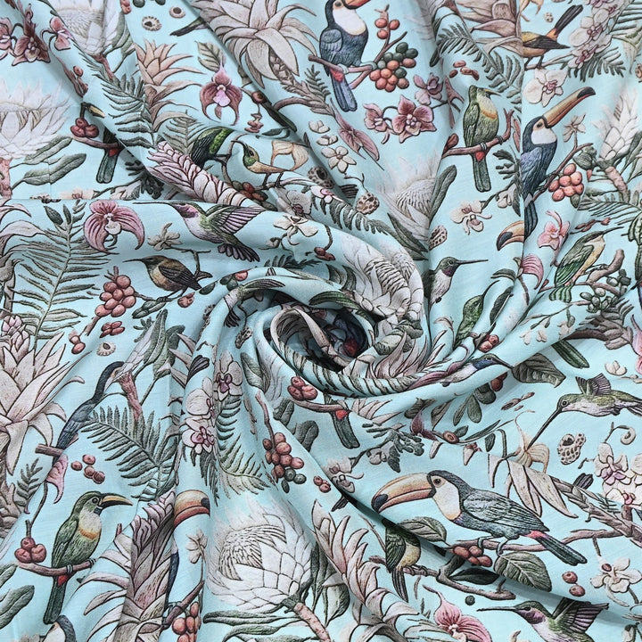 Premium Multicolor Muslin Digital Print Fabric - 000844-8