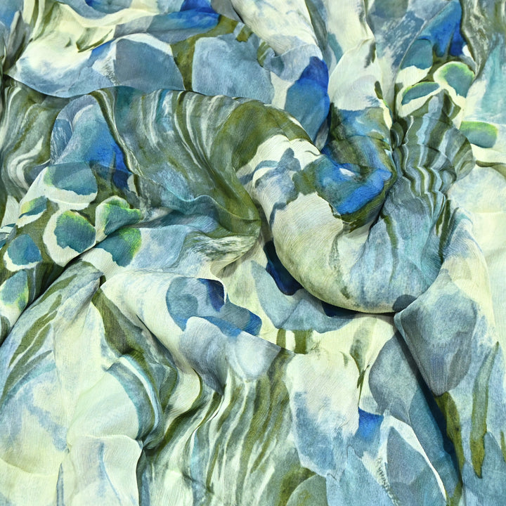 Designer Floral Cotton Digital Print Fabric-Soft Breathable Designer Cotton Fabric SNT165-15