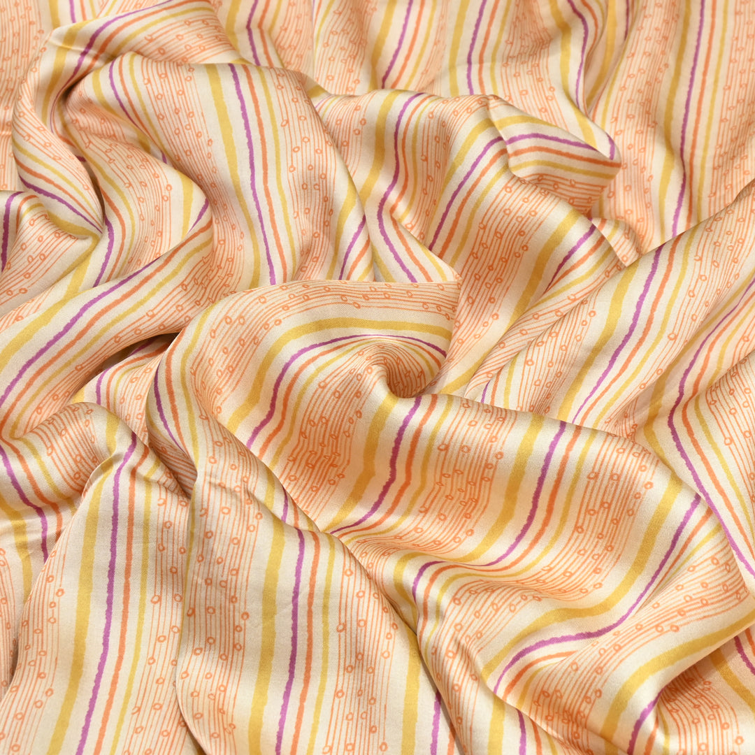 Bemberg Satin Digital Print Fabric– Soft Luxury Designer Satin Fabric 001333-02