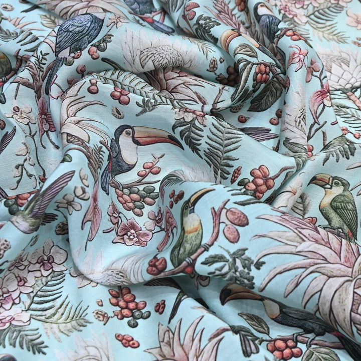 Premium Multicolor Muslin Digital Print Fabric - 000844-8