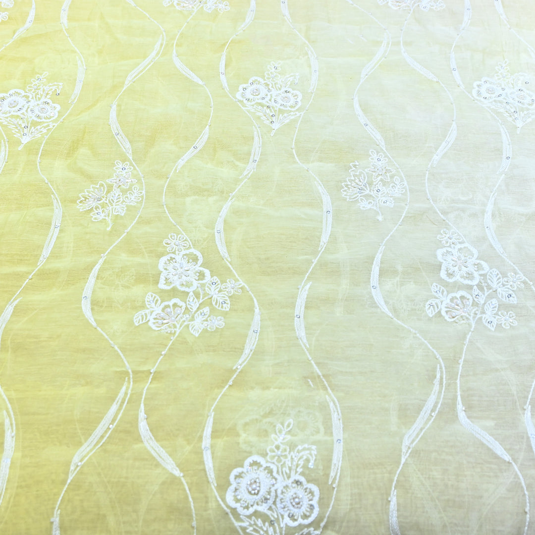 4D Shaded Mul Chanderi Embroidery Fabric - Designer Chanderi Fabrics-GP4036-2