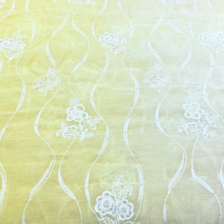 4D Shaded Mul Chanderi Embroidery Fabric - Designer Chanderi Fabrics-GP4036-2