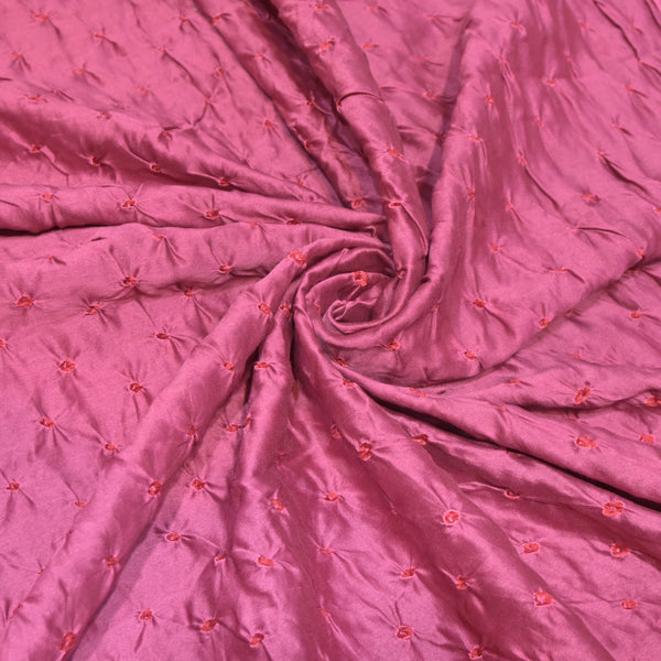 Pure Silk Chanderi Bandhani Fabric