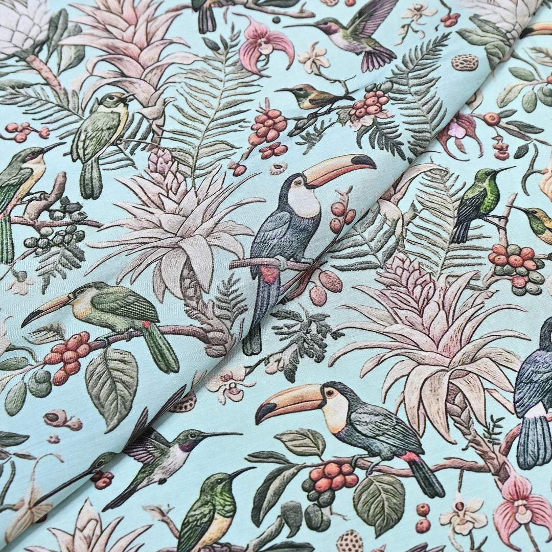 Premium Multicolor Muslin Digital Print Fabric - 000844-8
