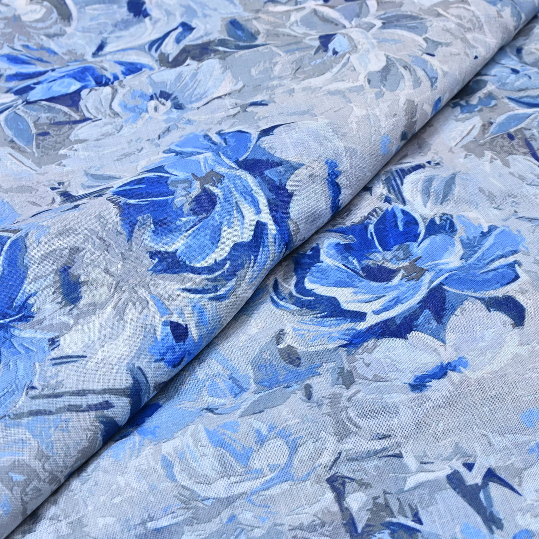 PREMIUM COTTON LINEN DIGITAL PRINT FABRIC - VM0011- 07