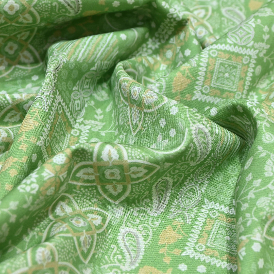 Mint Green Italian Lawn Print Fabric