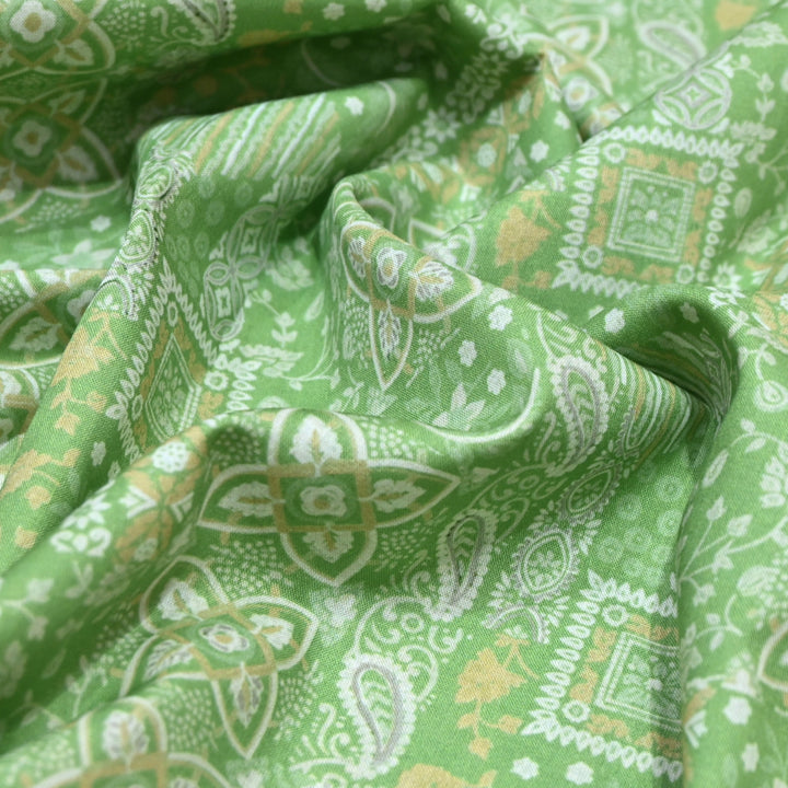Mint Green Italian Lawn Print Fabric