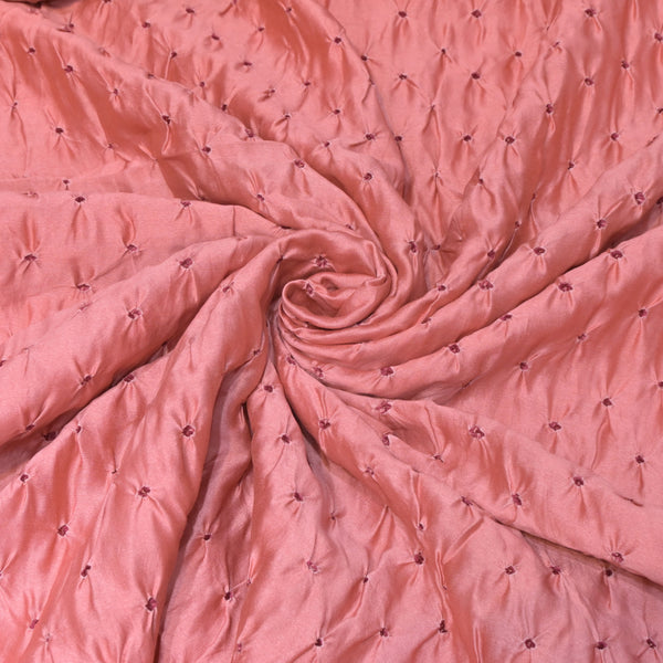 Pure Silk Chanderi Bandhani Fabric