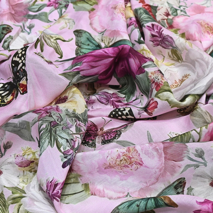 Premium Multicolor Muslin Digital Print Fabric - 000844-7