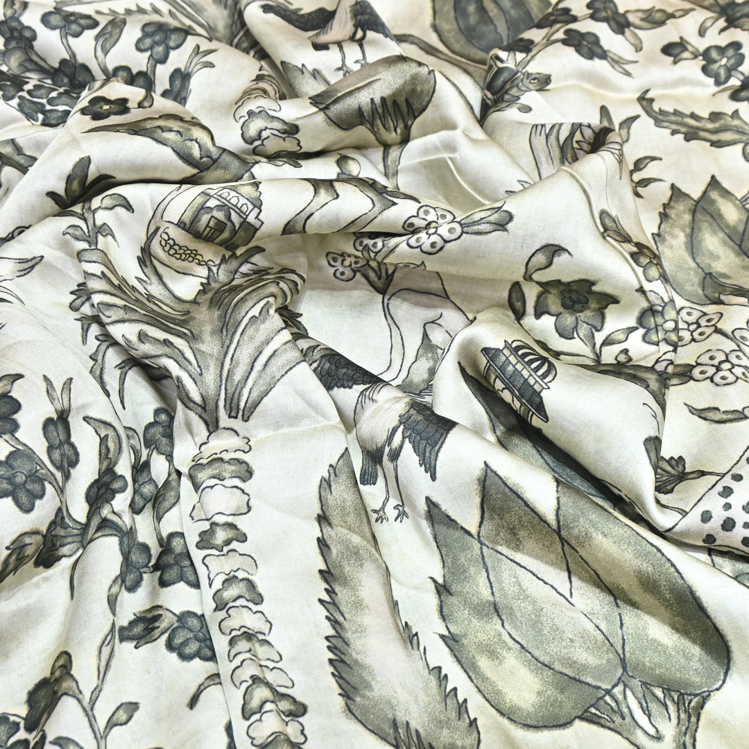 Bemberg Satin Digital Print Fabric– Soft Luxury Designer Satin Fabric 001333-01