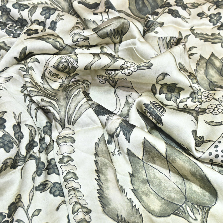 Bemberg Satin Digital Print Fabric– Soft Luxury Designer Satin Fabric 001333-01