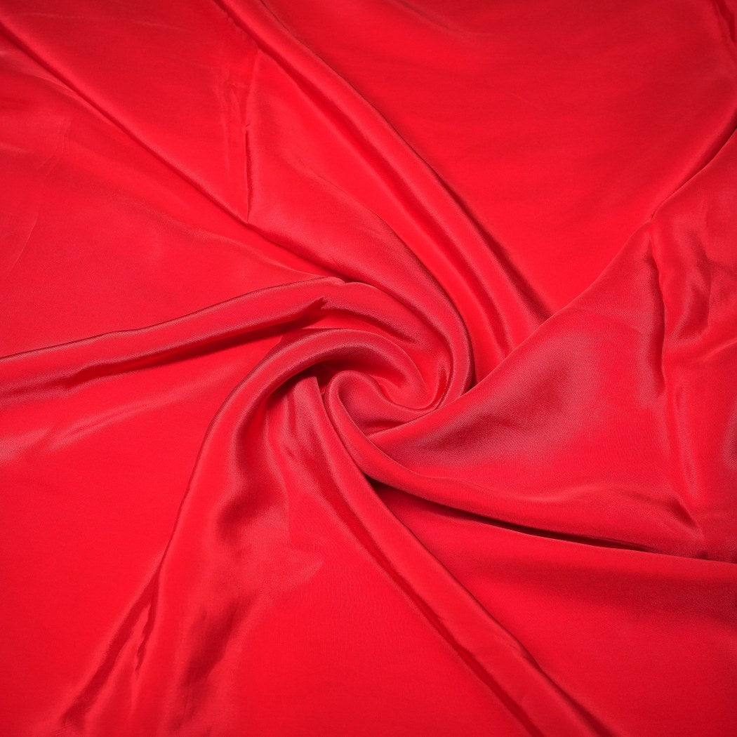 Imperial Red Colour Shisha Crape Fabrics