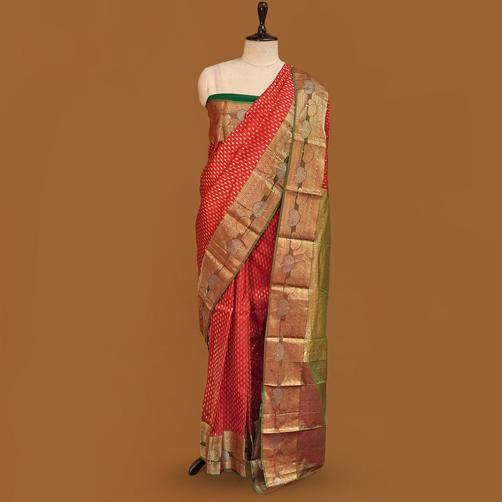 Red Colour Pure Kanjivaram Silk Sarees