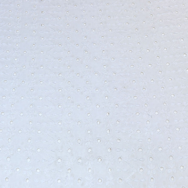 Cotton Chikan Cutwork Fabric- Lightweight Designer Embroidery Fabric- SIF145-1