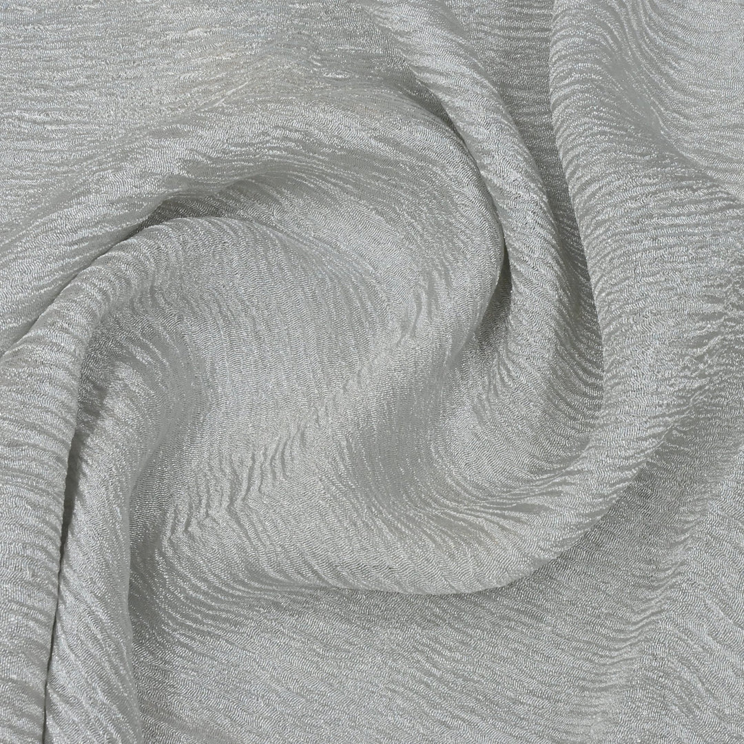 Grey Color Pure Crush Tissue Fabrics