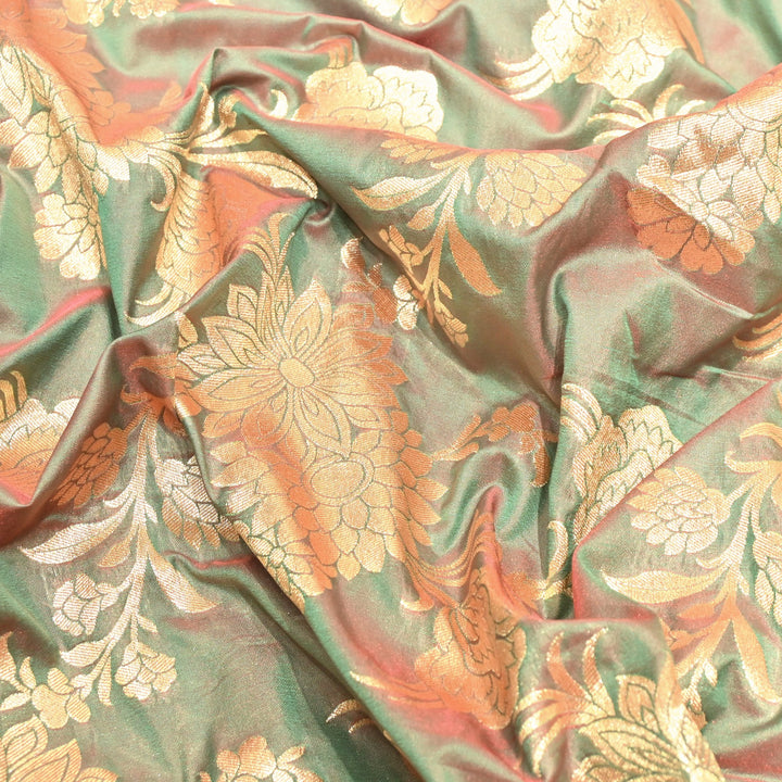 Katan Silk Zari Jaal Brocade Fabrics