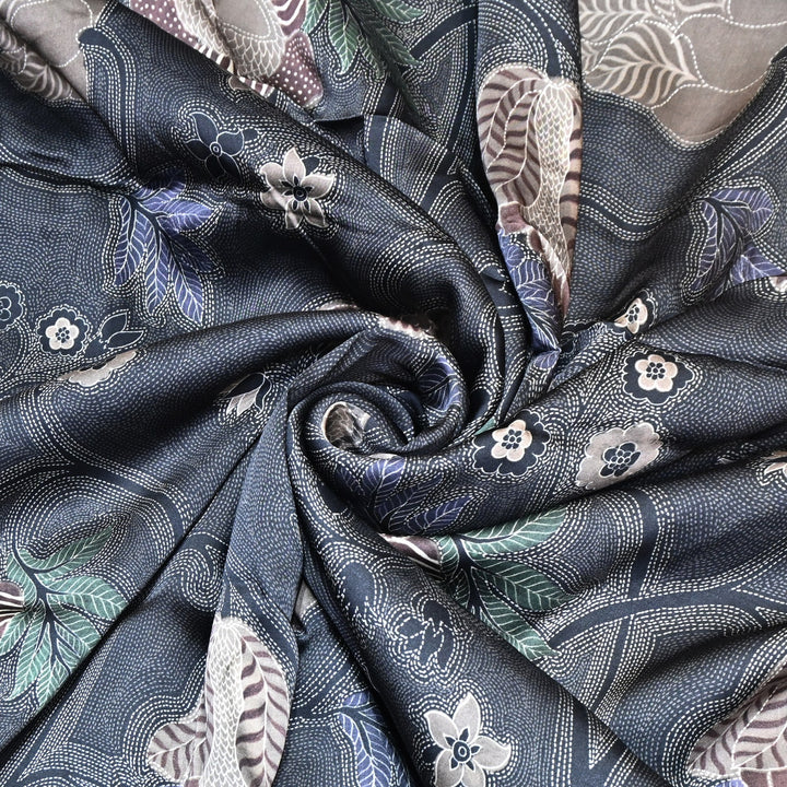 Bemberg Satin Digital Print Fabric– Soft Luxury Designer Satin Fabric 001333-21