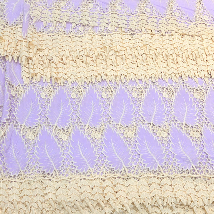 Cut Work Embroidered Fabric on Imported Crepe