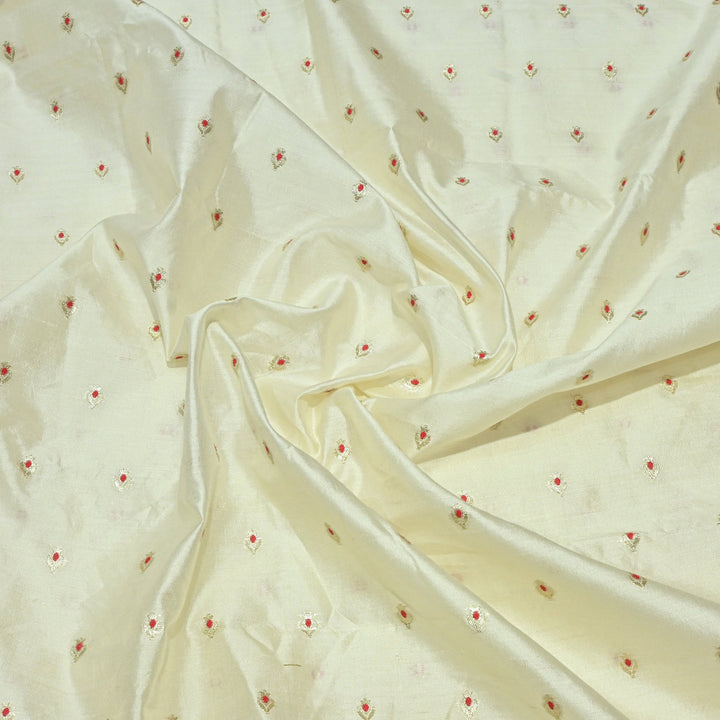 Chiniya Silk Dyeable Meena Buti Fabric