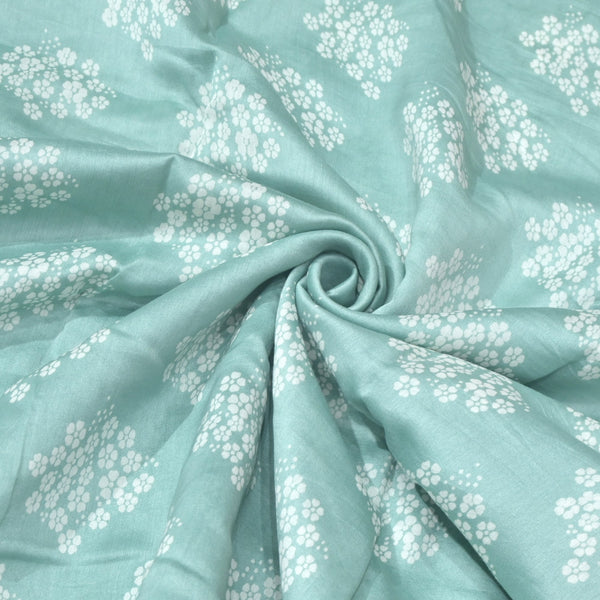 Silk Chanderi Digital Print Fabric