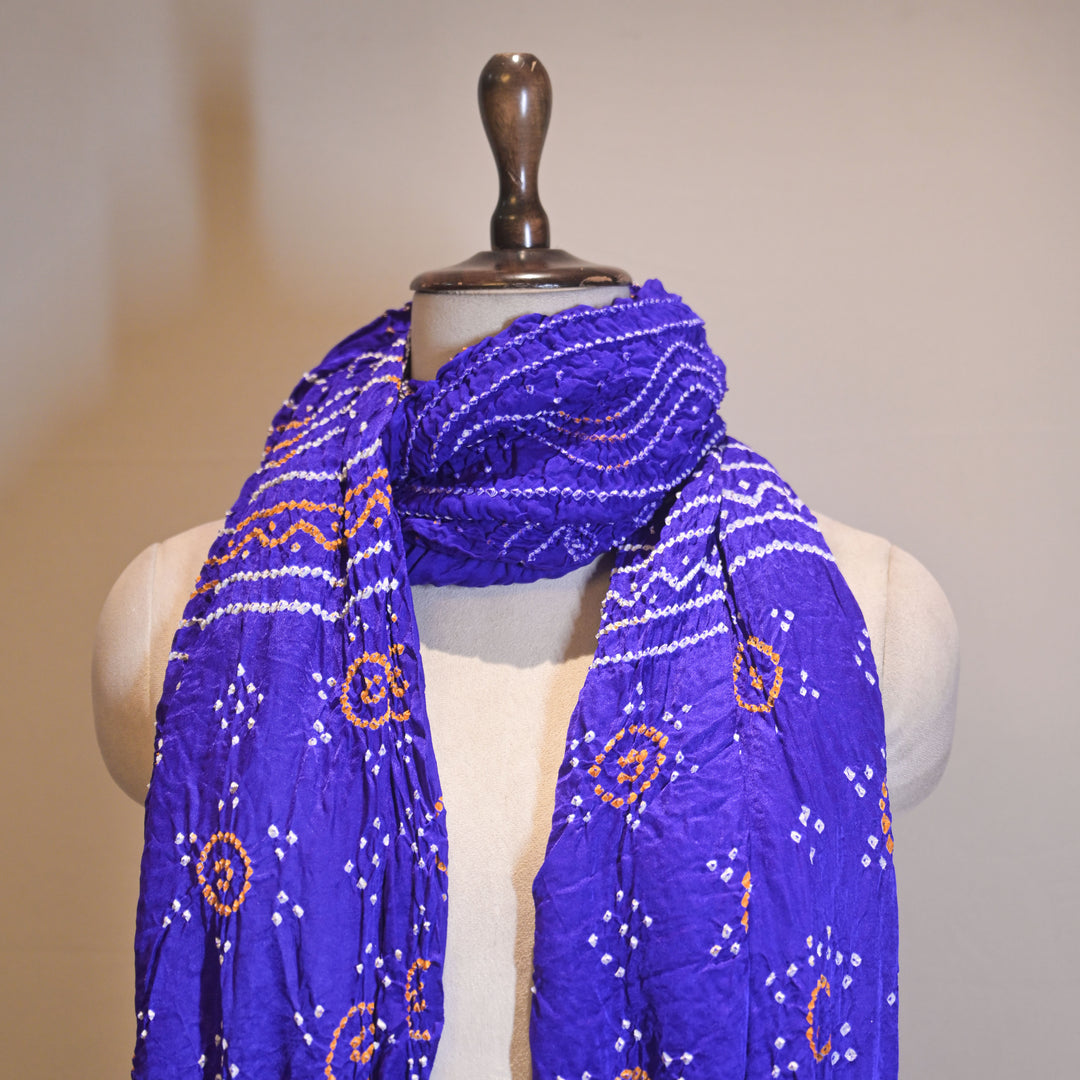 Blue Bandhani Dupatta